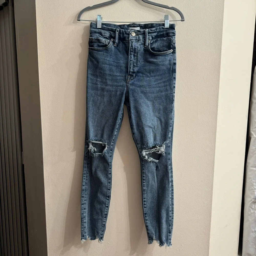 Good American Women’s Distressed Skinny Jeans Size 4/27